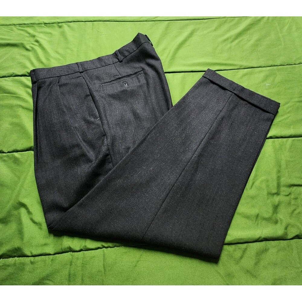 Slates Vintage Original Fit Men’s Pleated Cuffed Dress Pants Size 36X30